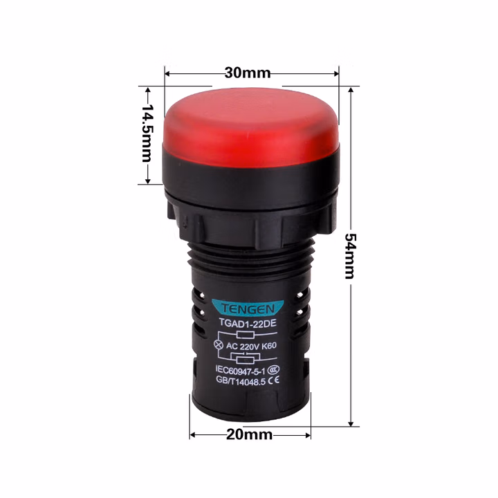 TENGEN/天正 信号灯 TGAD1-22DE AC/DC36V红(祥云3.0)