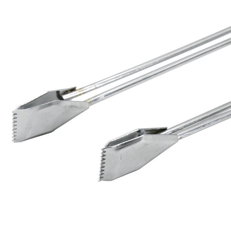 海斯迪克 HKQJ07 不锈钢色垃圾夹30.5cm垃圾钳火钳 捡拾器取物器环卫垃圾夹