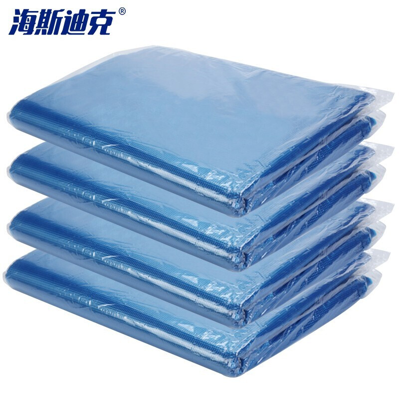 海斯迪克 HKY-87 商用彩色大号垃圾袋 分类袋 加厚塑料平口袋（100个）蓝色60*80cm