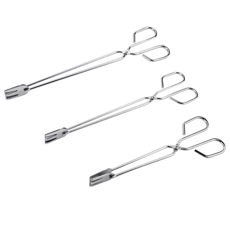 海斯迪克 HKY-8 垃圾夹 不锈钢色垃圾钳 小吃夹面包夹 火钳碳夹子烧烤夹拾物器 24.5cm