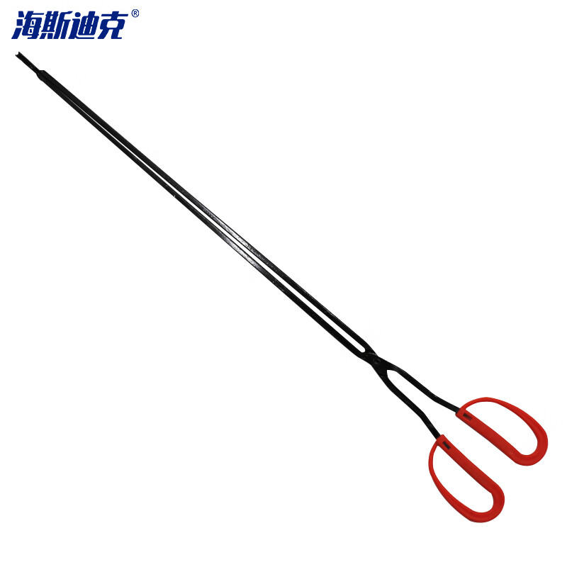 海斯迪克 HKQJ10 垃圾夹71cm（5把） 长柄扁头火钳 垃圾钳 环保夹拾物器红柄 煤饼夹