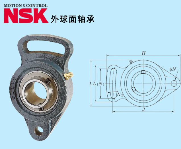 NSK/恩斯克带变形菱形座轴承UCFA211J LX AS3S5