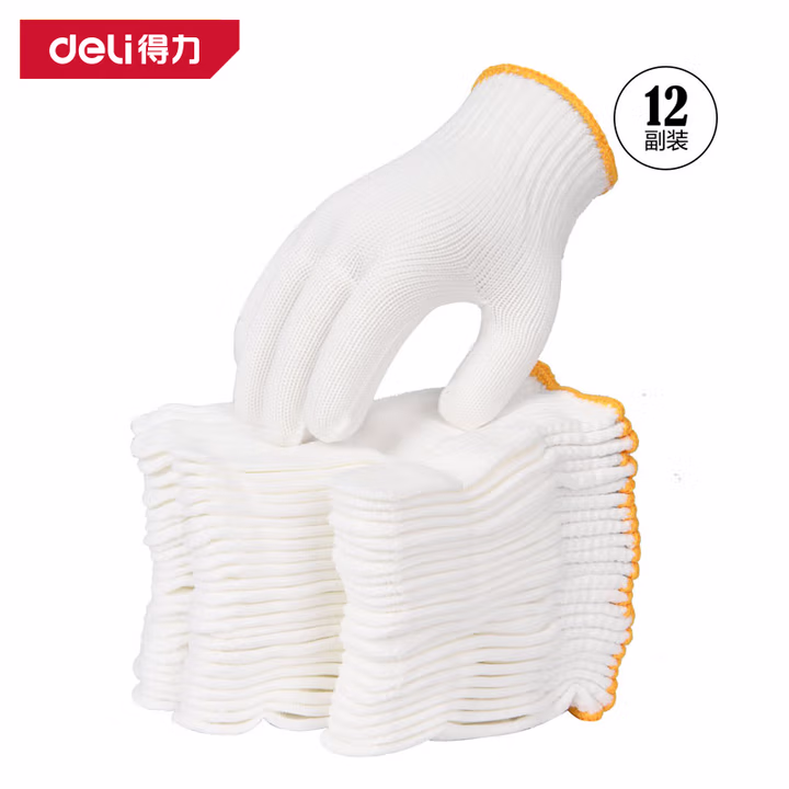 DELI/得力 deli得力DL521003涤纶手套均码(白)(12副/包) DL521003