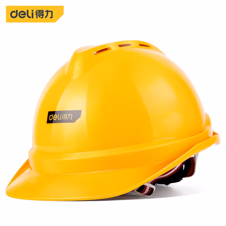 DELI/得力 deli得力DL525001安全帽51-62cm(黄)(顶) DL525001