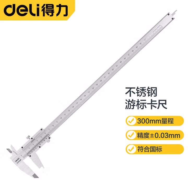 DELI/得力 deli得力DL92300P游标卡尺300mm(银)(把) DL92300P