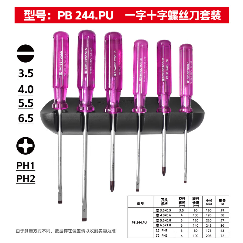 PB SWISS TOOLS/ 瑞铂 限量版螺丝刀套件 PB 244.PU