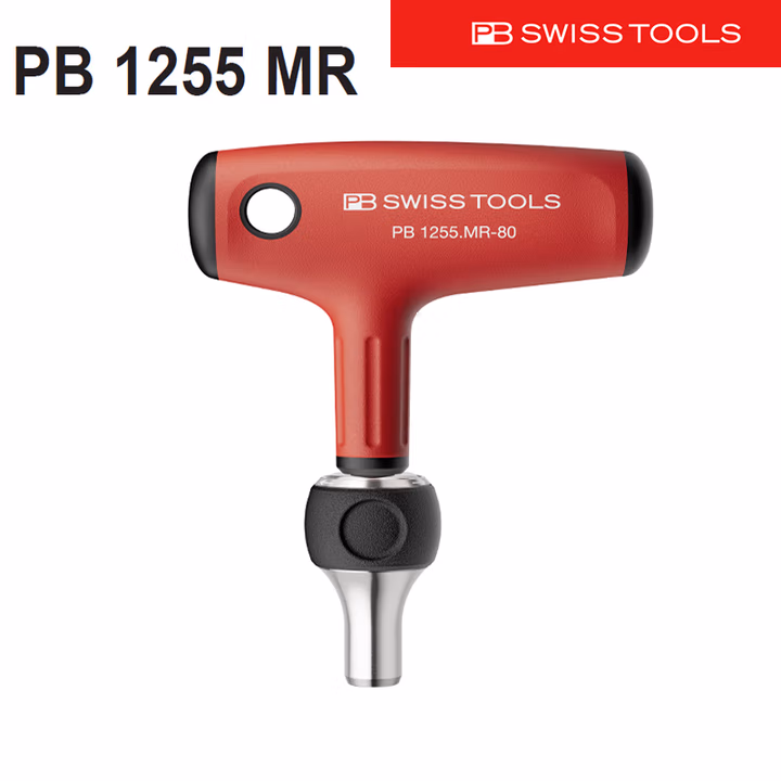 PB SWISS TOOLS/ 瑞铂 T型棘轮头可接批头扳手 PB 1255.MR-80