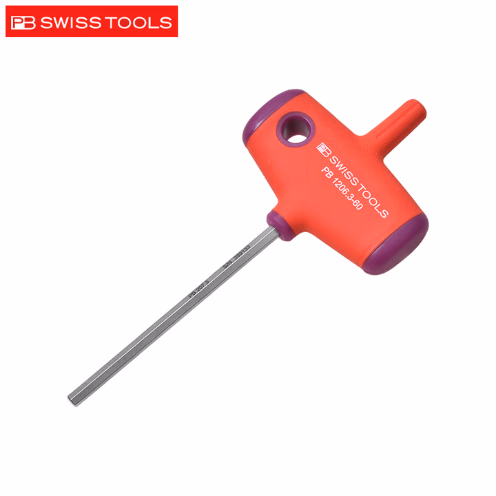PB SWISS TOOLS/ 瑞铂 T型柄内六角扳手3×60 PB 1206.3-60