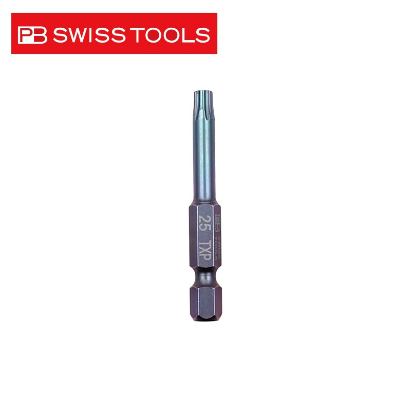 PB SWISS TOOLS/ 瑞铂 E6.3加强梅花批头50mm PB E6.401/25