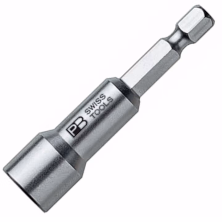 PB SWISS TOOLS/ 瑞铂 E6.3带磁套筒螺母批头60mm PB E6.200/8 M