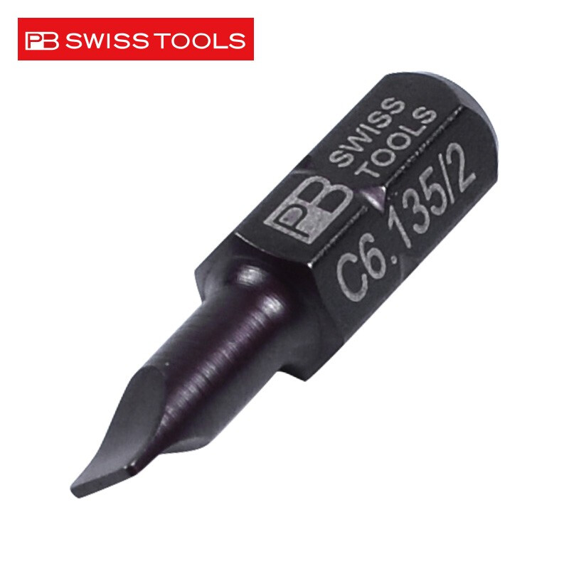 PB SWISS TOOLS/ 瑞铂 精密短一字批头4.0 PB C6.135/2