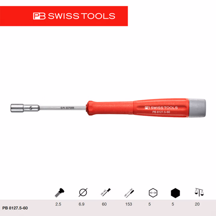 PB SWISS TOOLS/ 瑞铂 双组份套筒螺丝刀2.5 PB 8127.5-60