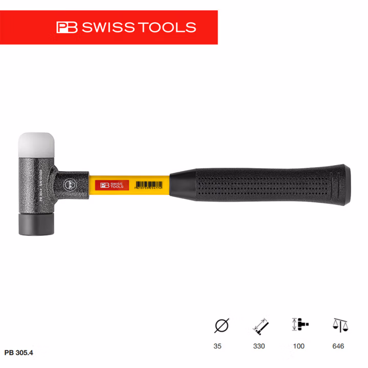 PB SWISS TOOLS/ 瑞铂 多功能纤维柄无反弹锤35 PB 305.4