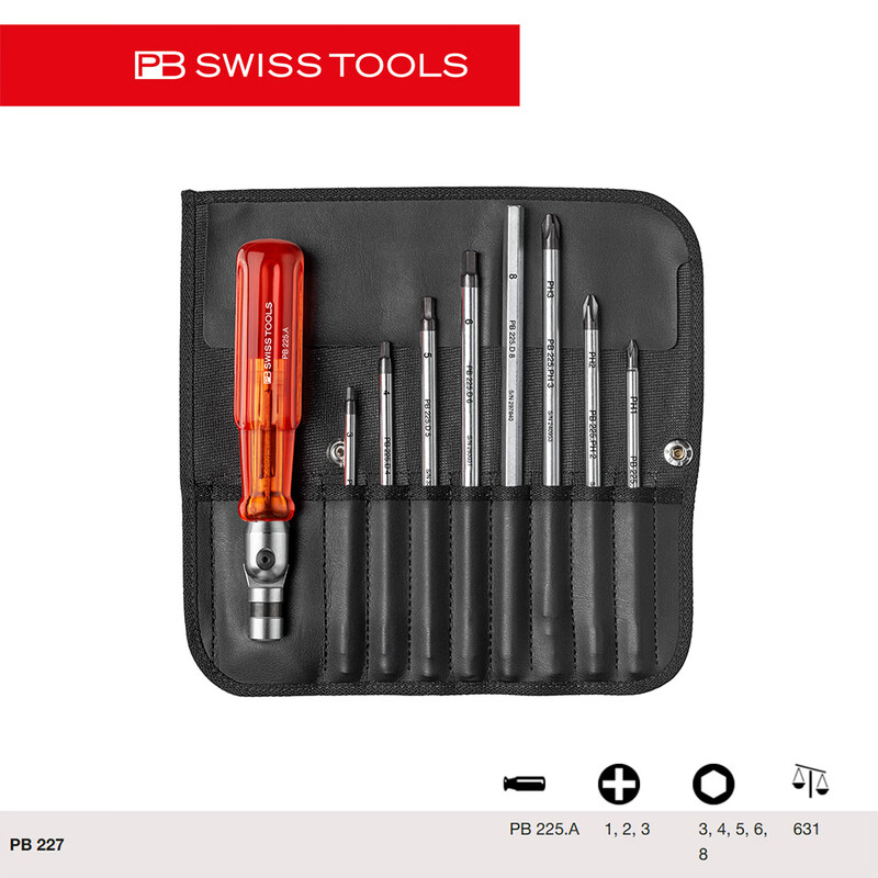 PB SWISS TOOLS/ 瑞铂 可折叠手柄螺丝刀组装 PB 227