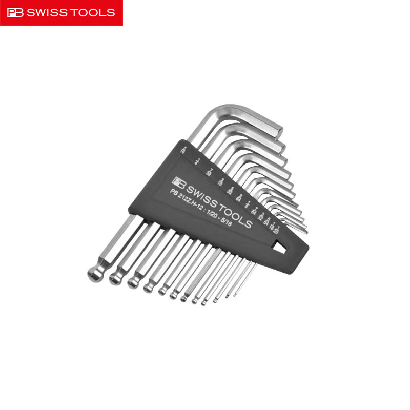 PB SWISS TOOLS/ 瑞铂 英制L型球头内六角12件套 PB 212Z.H-12