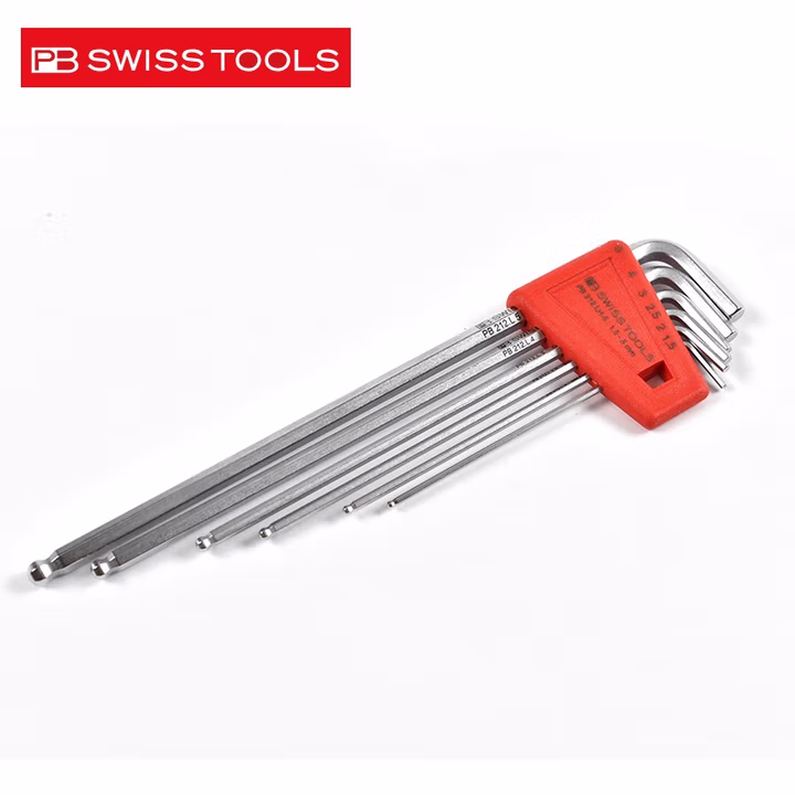 PB SWISS TOOLS/ 瑞铂 L型球头加长内六角6件套 PB 212.LH-5