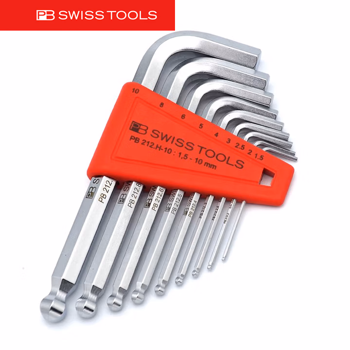 PB SWISS TOOLS/ 瑞铂 L型球头内六角9件套 PB 212.H-10