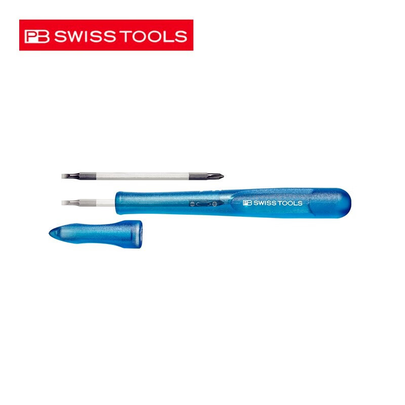 PB SWISS TOOLS/ 瑞铂 一/十字精密可换杆带护套 蓝色 PB 168.00 Blue