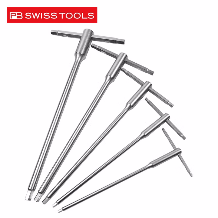 PB SWISS TOOLS/ 瑞铂 滑杆式T型内六角扳手5套件
 PB 1204.SET 6