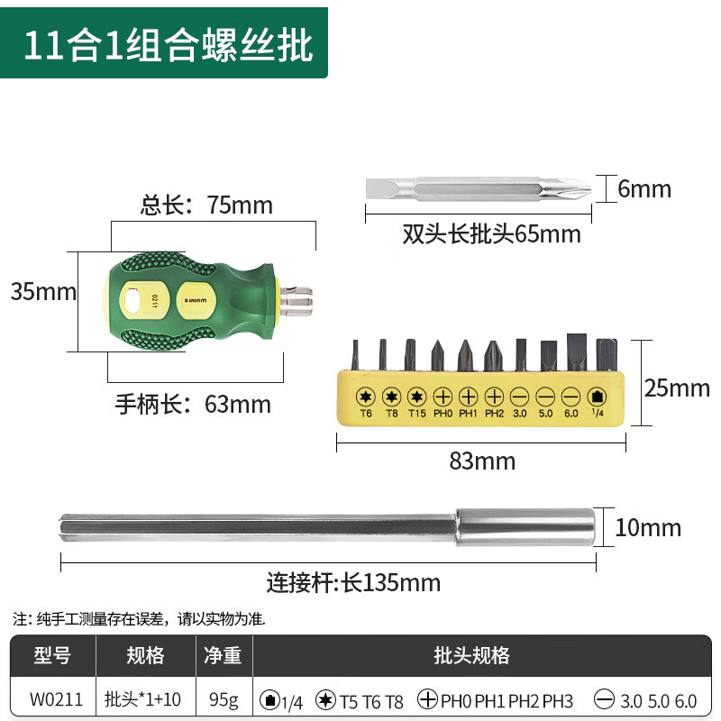 WYNNS/威力狮 12件套螺丝批E型 W0211