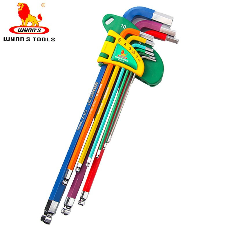 WYNNS/威力狮 内六角 公制特长 9件套 彩色 S2 W9921B