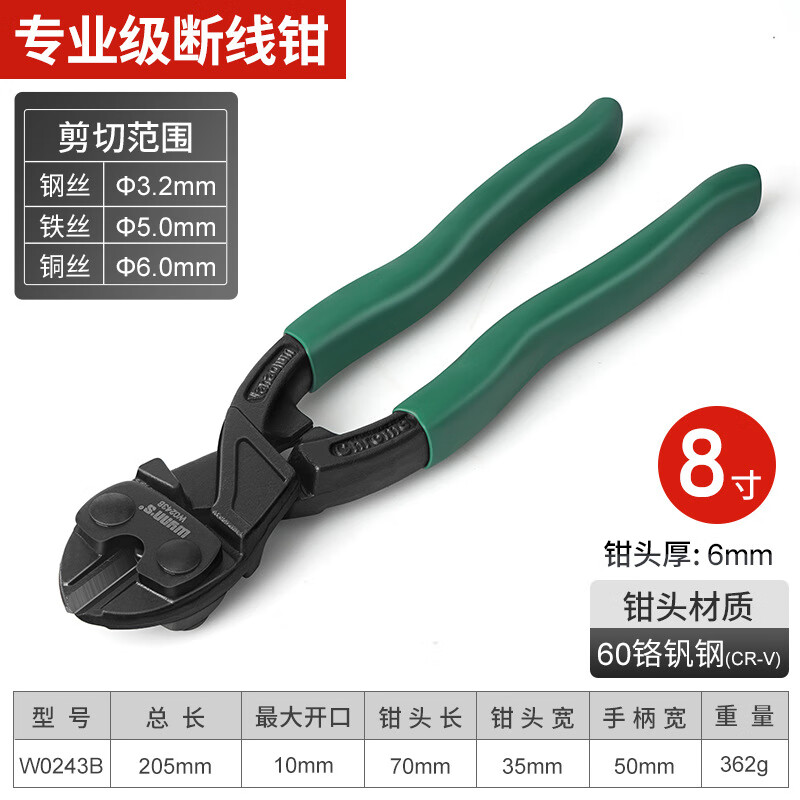 WYNNS/威力狮 小钢炮 断线钳 8寸 W0243B