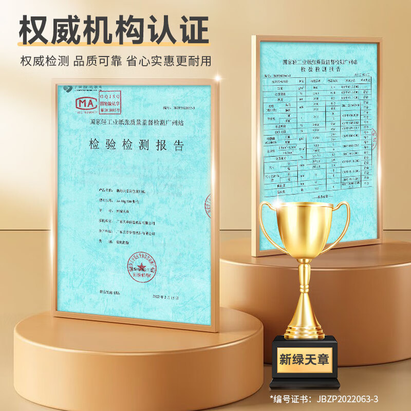 天章（TANGO）新绿天章P6562 彩色复印纸80克/A4/500页/包（浅蓝）