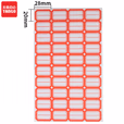 新绿天章P3271 不干胶标签贴纸28mm*20mm 红色 40枚/张 60张/包（包）