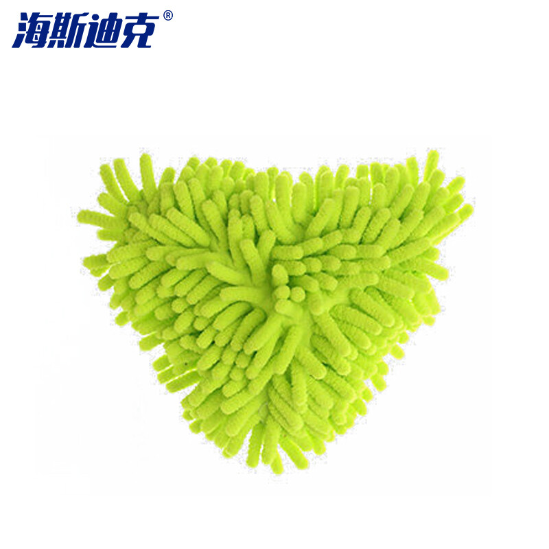 海斯迪克 gnjz-1205 三角形雪尼尔吸水除尘拖把 多功能可旋转无死角伸缩杆清洁拖把 绿色布头