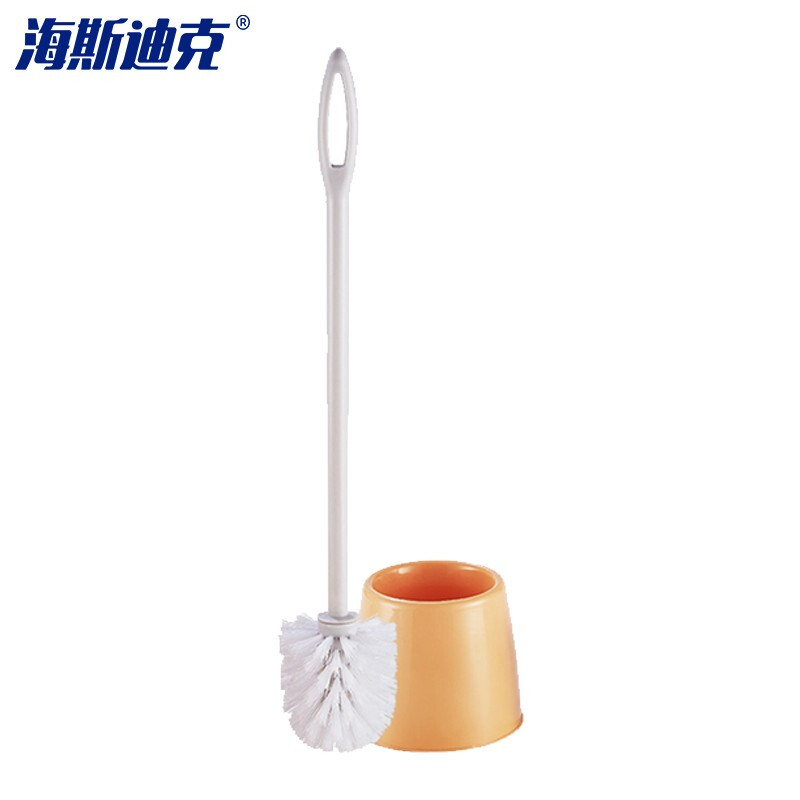 海斯迪克 HK-5047 马桶刷套装 带底座软毛清洁厕所刷 可挂式清洁刷 北欧橙（3套）