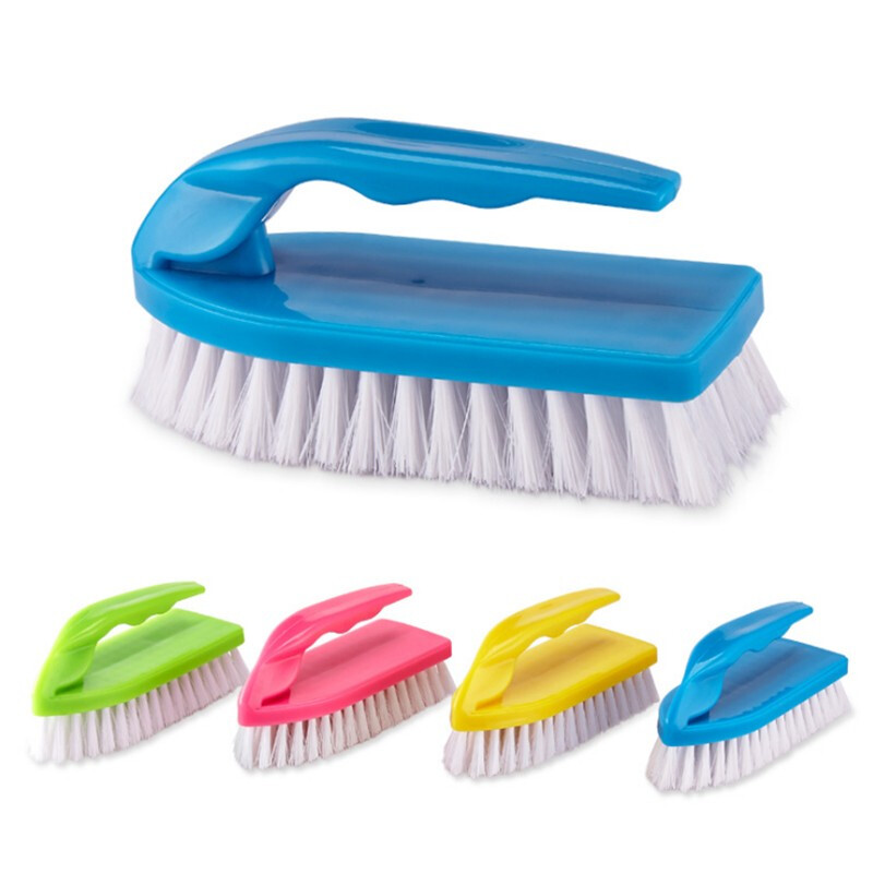 海斯迪克 HK-5049 多功能塑料刷 清洁刷软硬毛洗衣刷 硬毛刷2只颜色随机