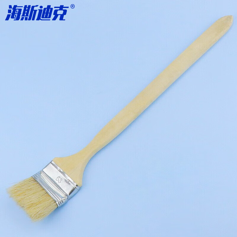 海斯迪克 HK-5117 工业船用直柄弯头刷 长柄毛刷耐溶剂油漆刷 清洁扫灰猪鬃毛刷子 2.5寸直柄弯头