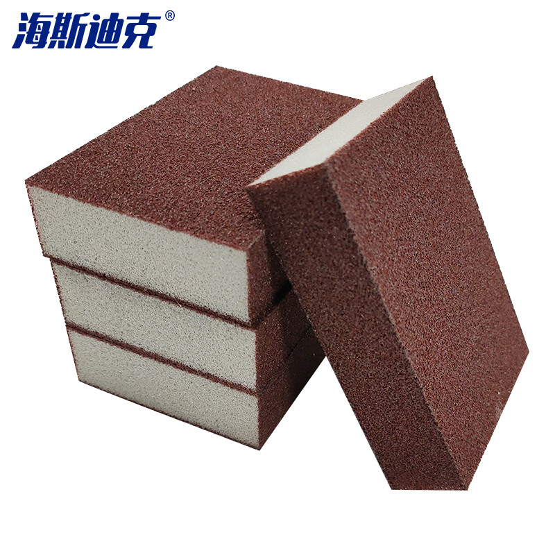 海斯迪克 HK-602 金刚砂除垢海绵擦(10个)10×7×2.5cm