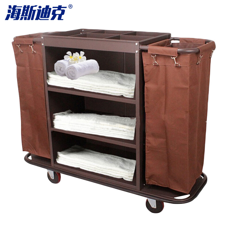 海斯迪克 HK-731 酒店双边客房工作清洁车 加厚收纳布草车 房口车 宾馆清洁推车保洁车