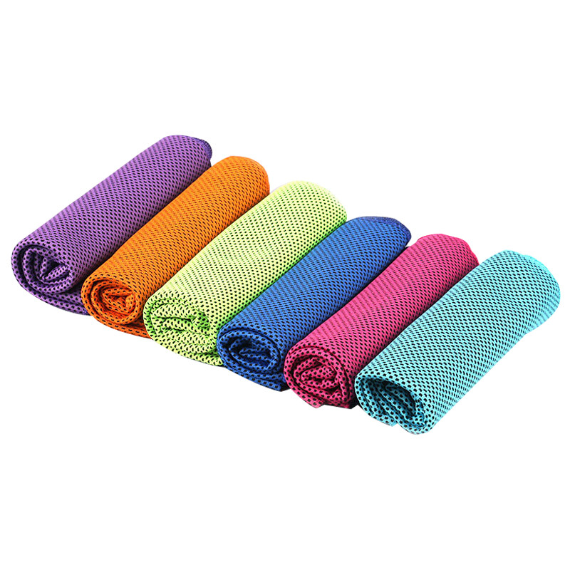 海斯迪克 HKQJ04 冷感毛巾 夏季防暑降温户外作业吸汗冰巾 OPP袋装 蓝色(3条)