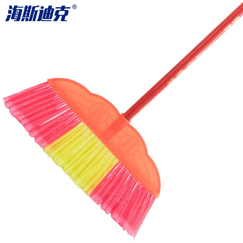 海斯迪克 HKQS-102 开丝硬毛塑料扫把 橡胶除尘 大双喜(配木杆)41cm毛宽【10把】