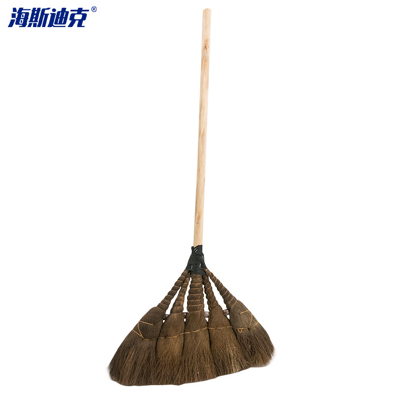 海斯迪克 HKW-145 工业用棕扫把 木柄棕树皮扫把 棕毛扫帚扫把 优质棕毛扫把