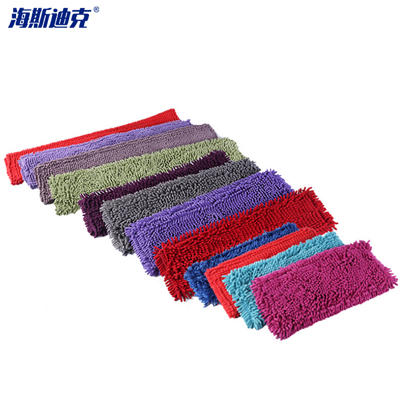 海斯迪克 HKW-70 平板拖把尘推布头 拖把替换布雪尼尔墩布换洗布头90cm颜色随机