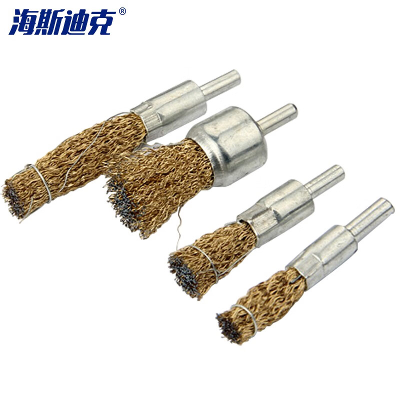 海斯迪克 HKXJ-2 不锈钢带柄笔型除锈钢丝刷子 电钻刷头打磨头抛光清洁钢丝刷 直径16加长（10个）