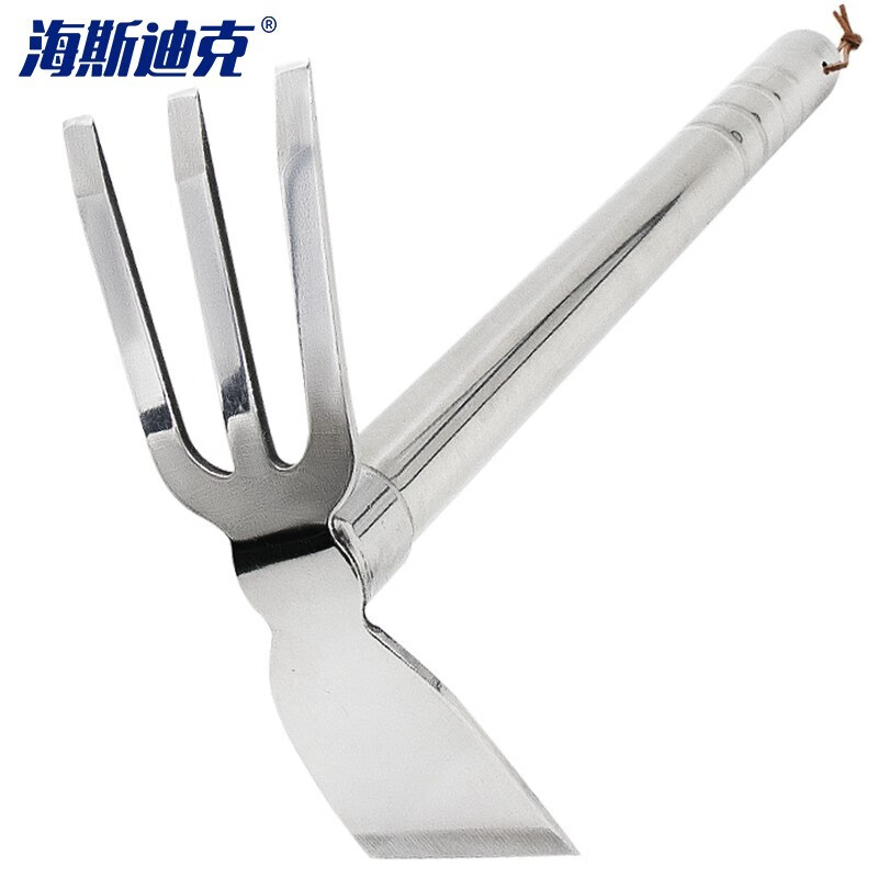 海斯迪克 HKxy-36 园艺工具 洋镐小耙子锄头 不锈钢圆柄除草工具 锄耙两用