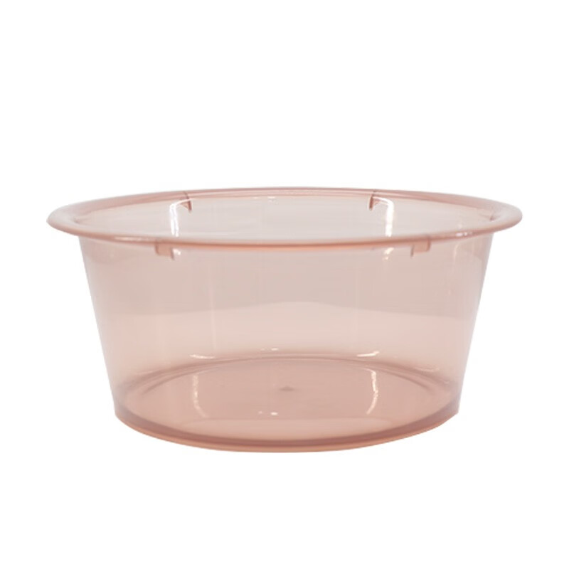 海斯迪克 HKxy-95 透明洗脸盆 宿舍学生洗衣盆 简约加厚清洁塑料盆 圆形清洗盆 小号咖色