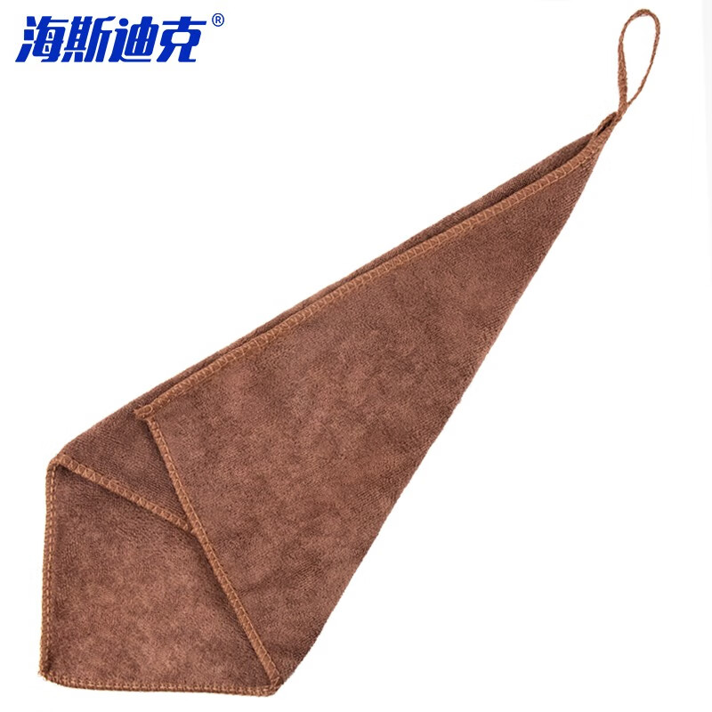 海斯迪克 HKY-190 超细纤维方巾 擦车毛巾 柔软吸水抹手巾 咖啡色10条