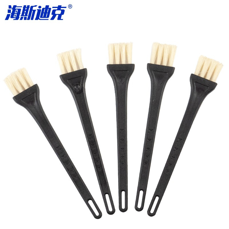 海斯迪克 HKY-240 静电清洁毛刷 工业电子产品除尘刷 猪鬃刷(5个)