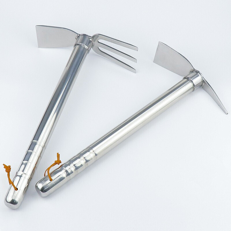 海斯迪克 HKY-91 不锈钢清洁锄 多功能清洁锄 户外尖头小铁锄 铲土锄 清洁工具 不锈钢镐两用款