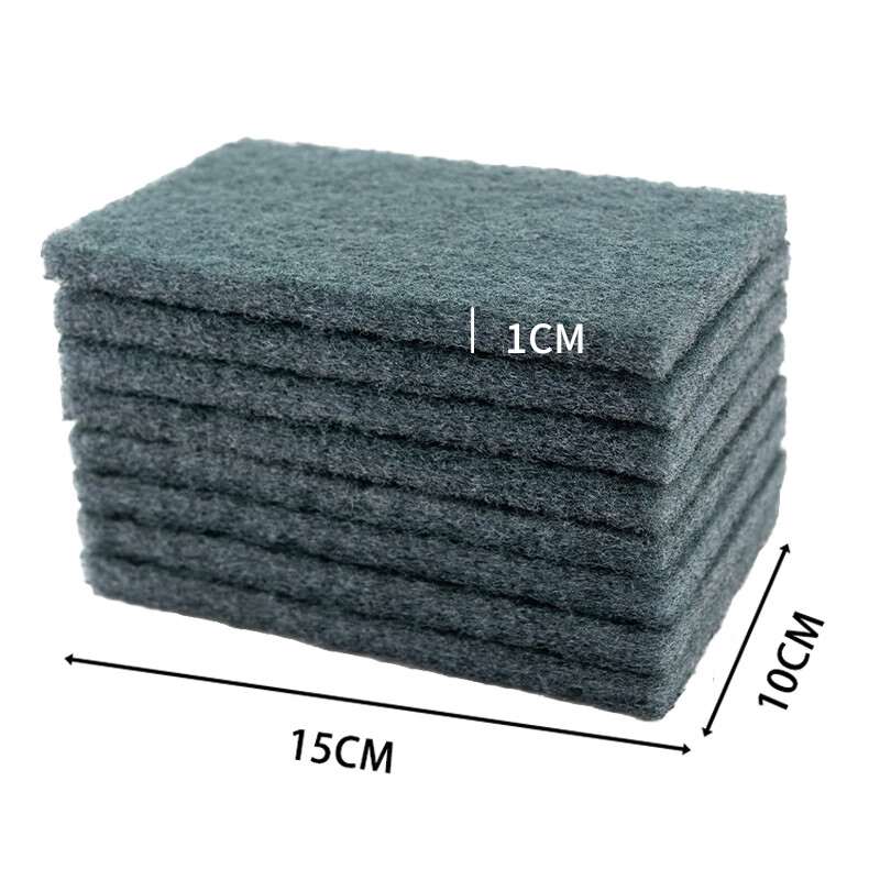 海斯迪克 HKY-97 尼龙金刚砂清洁百洁擦拭布 洗碗布厨房不沾油清洁布 耐磨除锈清洁工具 绿色【10片装】