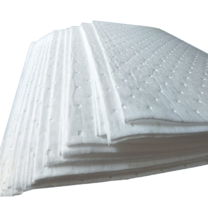 海斯迪克 HKZ-75 片装吸油棉（100片）白色吸油专用吸附棉 400*500*4mm