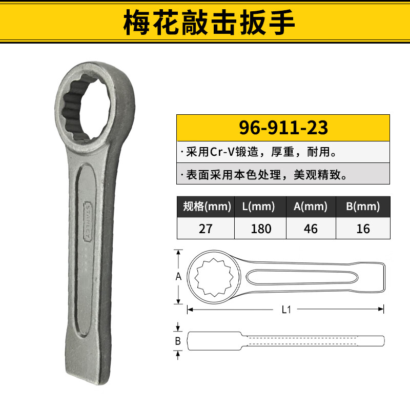 STANLEY/史丹利 梅花敲击扳手27mm 96-911-23