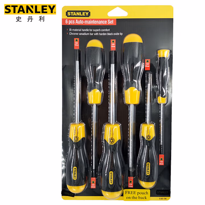 STANLEY/史丹利 6件套胶柄中孔花形螺丝批 65-156-0-23