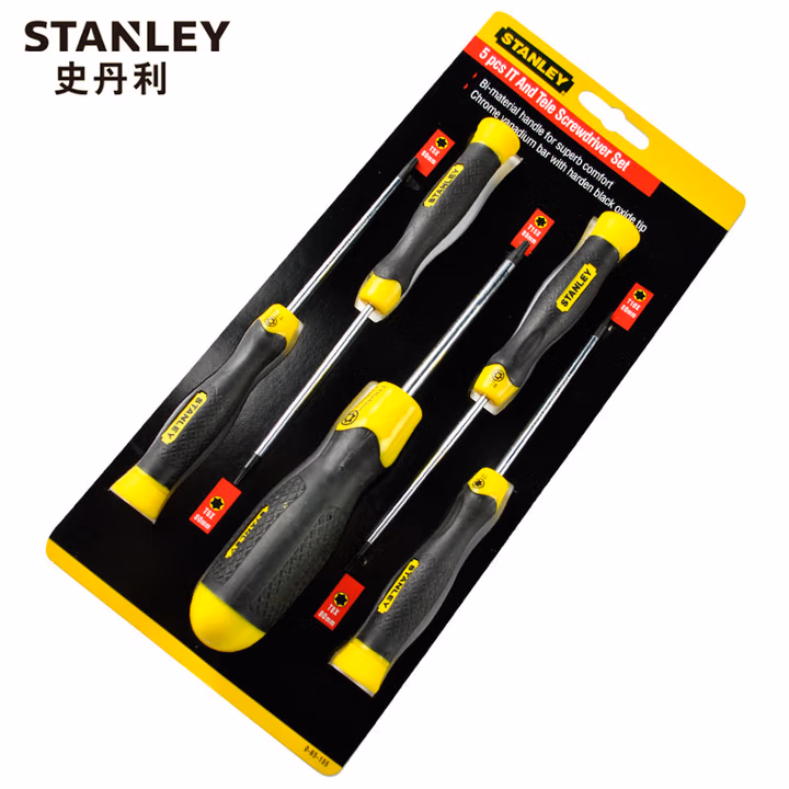 STANLEY/史丹利 5件套胶柄花形螺丝批 65-155-0-23