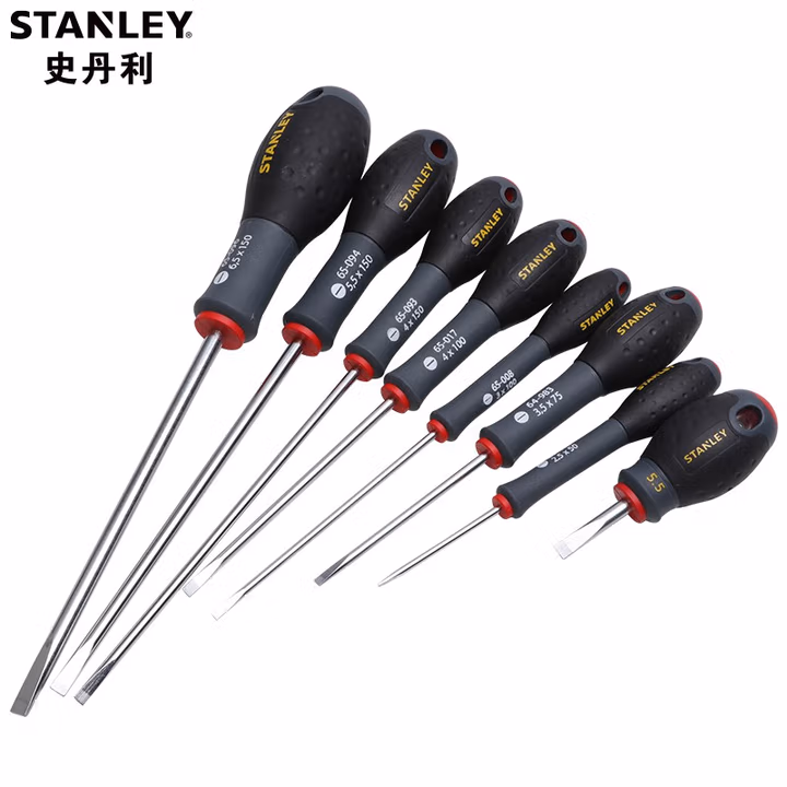 STANLEY/史丹利 三色柄平行一字螺丝批3x100mm 65-008-14